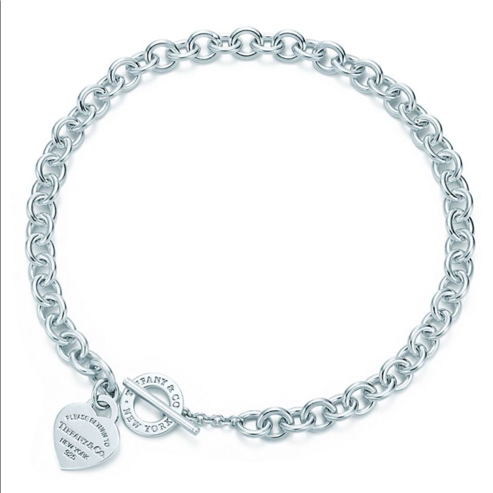 Tiffany & Co. Silver Heart Tag Toggle Necklace